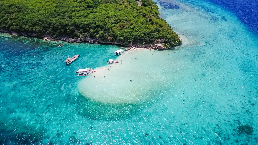 Sandy beach in the Philippines.