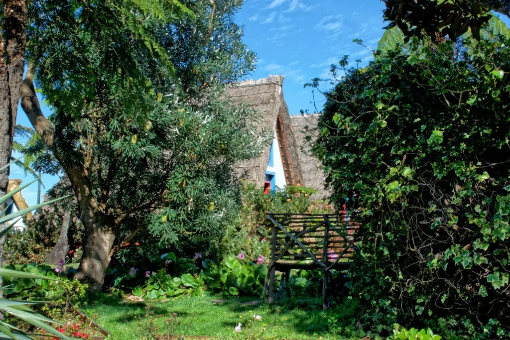 View of Casas de Santana in Madeira, Portugal.