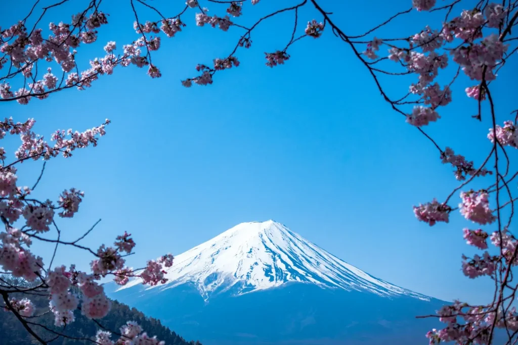 Lake Kawaguchi, Fujikawaguchiko, Japan.