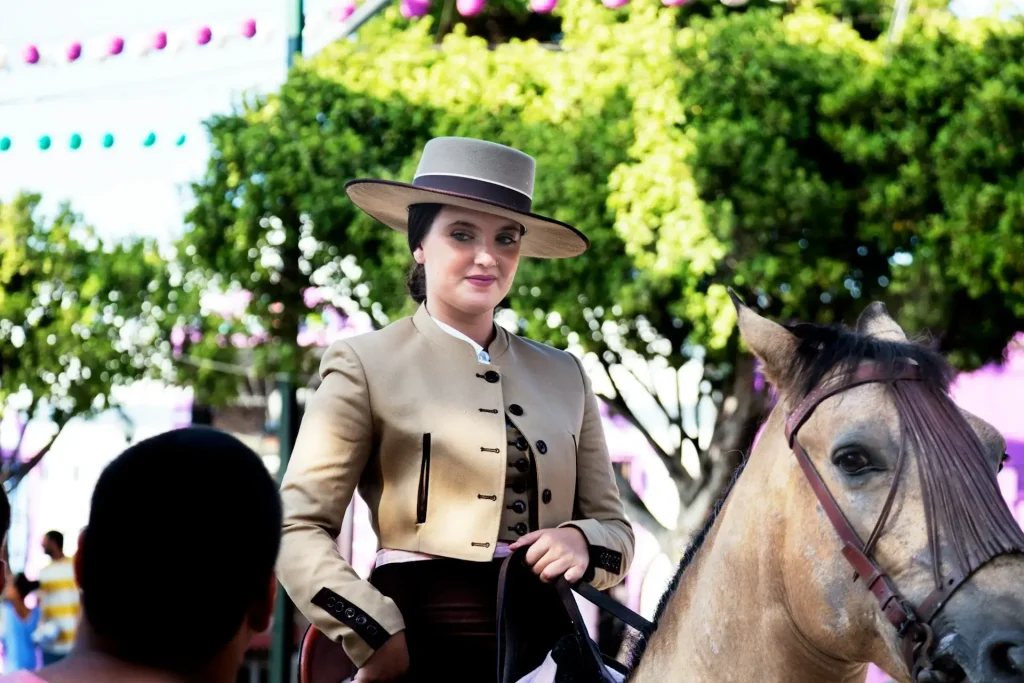 Woman riding a horse