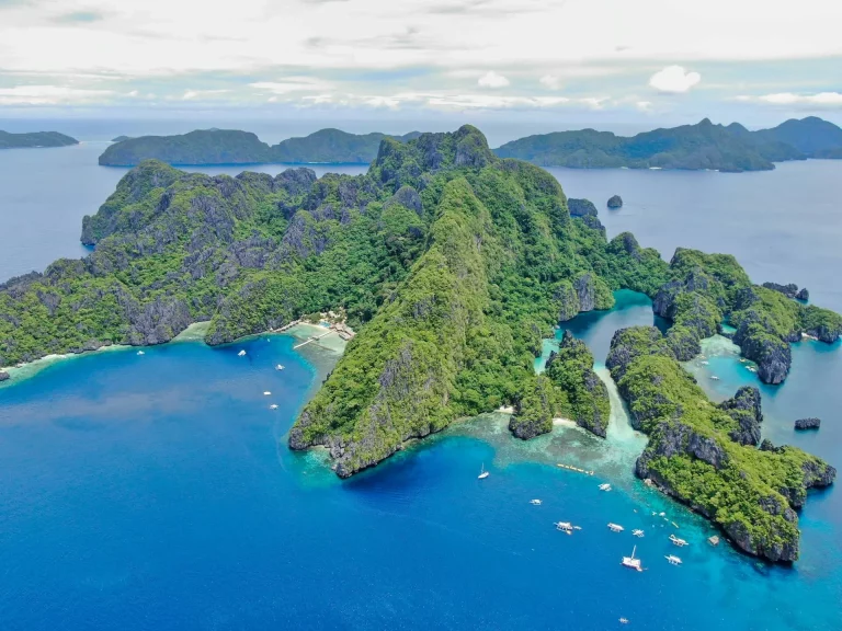 Vue aérienne époustouflante d'El Nido, Palawan.