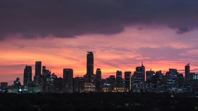 Coucher de soleil à Manila.