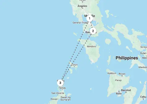 Map of the Philippines.