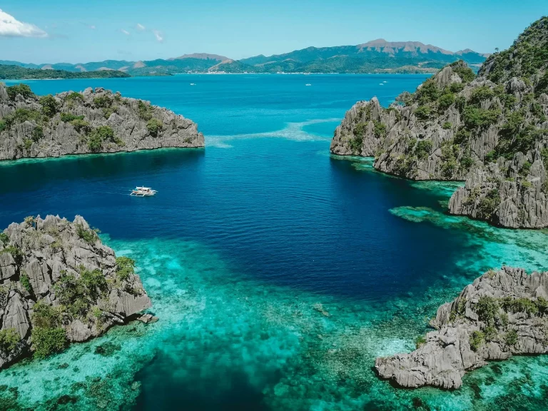 Vue aérienne de Coron, Palawan, Philippines.